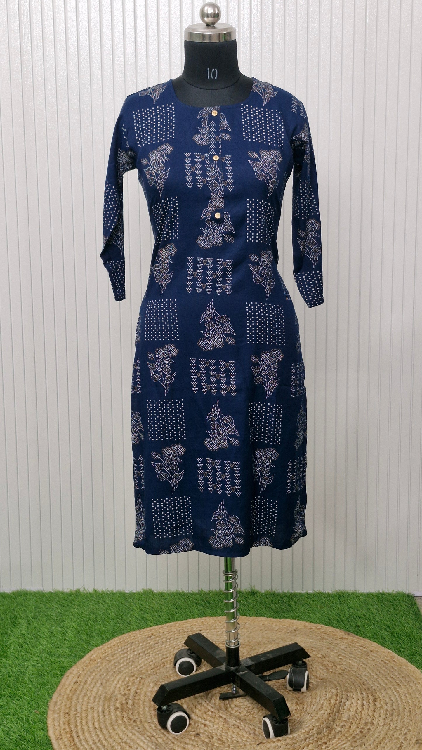 Indigo Tapestry Block Print Cord Set