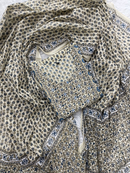 Zehra Block Print Cotton Ensemble